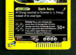 POKEMON CARD 2002 TYRANITAR 66/165 NON-HOLO RARE EXPEDITION BASE SET NMT--- - Image 3