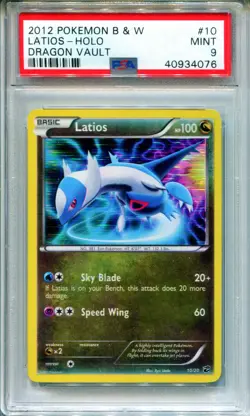 POKEMON LATIOS DRAGON VAULT B&W #10 HOLO PSA 9 MINT - Image 1