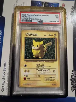 Pikachu 1998 Pokemon Japanese Promo Corocoro PSA 1 Corrected Illustrator - Image 1