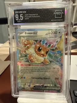 Eevee EX #075 Pokemon Prismatic Evolutions Arena Graded 9.5 ( PSA 9) - Image 1