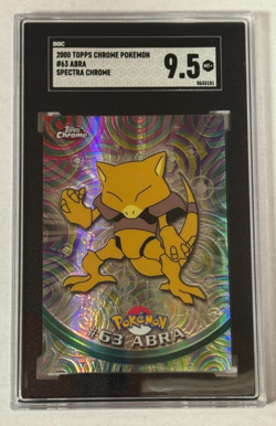 Abra Spectra SGC 9.5 MINT+ 2000 Topps Chrome Pokemon #63 - Image 1