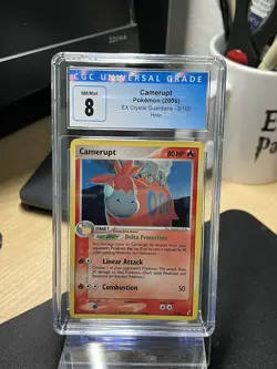 CGC 8 NM/MINT Camerupt 3/100 EX Crystal Guardians Holo Pokemon - Image 1