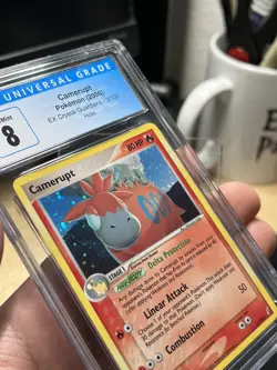 CGC 8 NM/MINT Camerupt 3/100 EX Crystal Guardians Holo Pokemon - Image 2