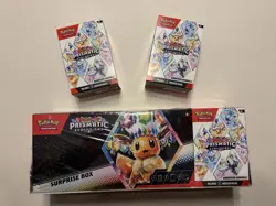 Pokemon Sam's Club Prismatic Evolutions Surprise Box+Booster Bundle + 2 Bundles - Image 1