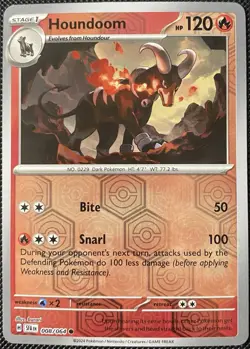 Houndoom 008/064 Sv: Shrouded Fable Reverse Holo - Pokemon Card - Image 1