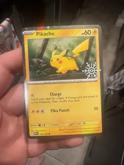 Pikachu 25/165 (Holiday Calendar) Stamped Pokemon Scarlet & Violet 151 - Image 1