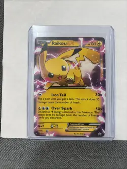 pokemon Pikachu Spelling Error ( Raikou) EX XY84 Holo Pendant - Image 1