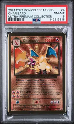 Charizard 4/102 Celebrations Upc Gold Promo Pokemon PSA 8 - Image 1
