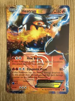 Heatran EX 13/116 Black & White Plasma Freeze Holo Ultra Rare Pokemon NM - Image 1