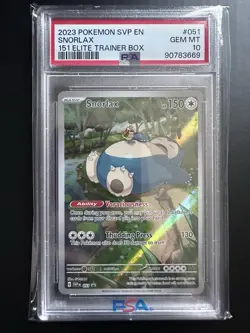 2023 Pokemon Snorlax Promo Holo SVP 051 Elite Trainer Box PSA 10 - Image 1