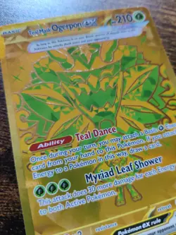 Pokemon TCG Teal Mask Ogerpon ex 177/131 Prismatic Evolutions Hyper Rare Gold - Image 1
