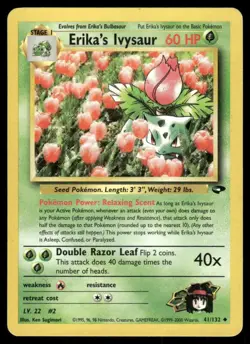 Pokemon Tcg Erika's Ivysaur #41 Pokemon Gym Challenge LP - Image 1