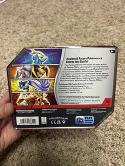 Pokemon Paradox Clash Gouging Fire ex Tin promo five packs NEW AND SEALED - Image 3