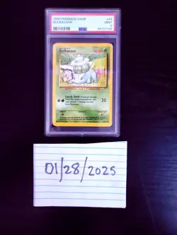 Pokemon Bulbasaur 44/102 Vintage Base Set 1 Unlimited PSA 9 - Image 1