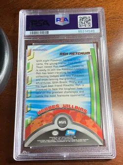 2000 Topps Pokemon TV #HV1 Ash Ketchum Silver Foil PSA 8 NM-MT - Image 2