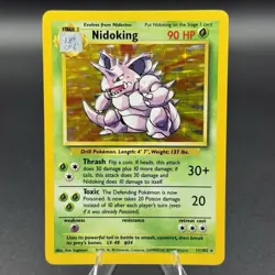 Pokemon TCG Nidoking Base Set Holo Unlimited Rare Card 11/102 - Image 1