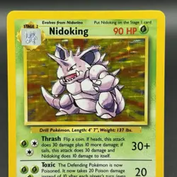 Pokemon TCG Nidoking Base Set Holo Unlimited Rare Card 11/102 - Image 2