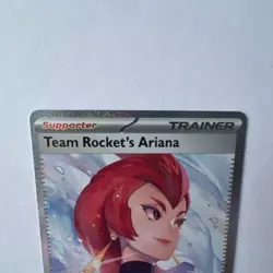 Pokemon Team Rocket's Ariana Trainer Supporter Full Art Holo Rare 237/182 Card - Image 3