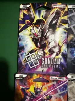 Gundam Card Game - Steel Requiem GD03 - Sleeved Booster Pack - Art Set Lot of 4 - Image 3