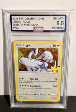 Pokemon TCG Lugia Celebrations Holo Rare Card 022/025 25th Anniversary Edition - Image 1