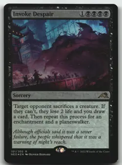 Invoke Despair foil R Kamigawa: Neon Dynasty 101 LP - Image 1