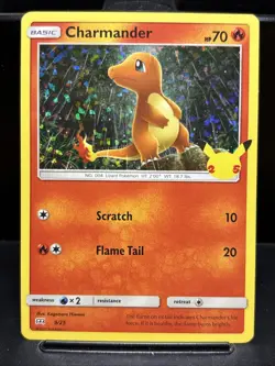 McDonald's 2021 Pokemon Celebrations 25th Anniversary Charmander #9/25 - Image 1