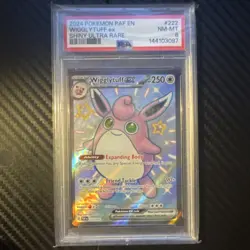 Pokemon Wigglytuff EX Shiny Ultra Rare Holo 222/091 SV: Paldean Fates PSA 8 - Image 1