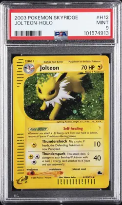2003 POKEMON SKYRIDGE #H12 JOLTEON-HOLO PSA 9 - Image 1