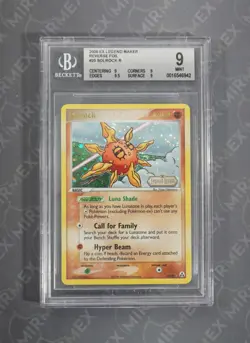 Pokemon BGS 9 Solrock #25 Reverse Foil Ex Legend Maker 2006 English - Image 2