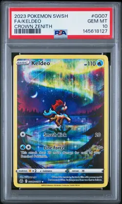 Pokemon TCG Keldeo GG07 PSA 10 GEM MINT 2023 SWSH Crown Zenith Full Art - Image 1
