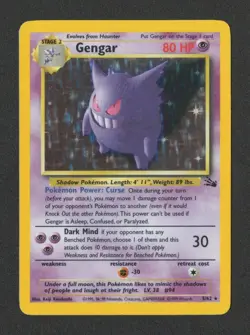 1999 Pokemon Fossil Gengar Holo 5/62 MP/LP - Image 1