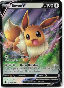 Eevee V - Promo SWSH: Sword & Shield Promo Cards SWSD Colorless Holo SWSH065 201 - Image 1