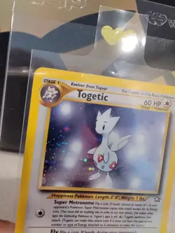 Pokemon TCG Togetic 16/111 Neo Genesis Unlimited SWIRL Holo Rare Card - Image 3