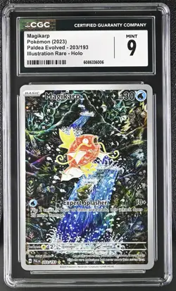 Pokemon Scarlet & Violet 2023 Paldea Evolved Magikarp Card #203/193 CGC 9 - Image 1