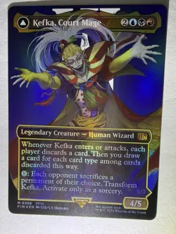 Kefka, Court Mage (0398) (Borderless) #398 (Foil) NM Final Fantasy FIN Magic MTG - Image 1