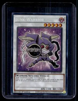 2020 Yu-Gi-Oh! 1st Edition Foil Junk Warrior Secret Rare #BLMM-EN009 - Image 1