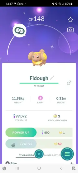 Pokemon Go (Stage 28) Shiny Fidough ( 20 Shinys ) - Image 2