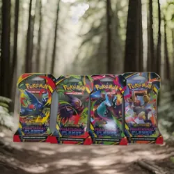 4 -Sleeved Pokemon TCG Phantasmal Flames Booster Pack Mega Evolution FREE SHIP.. - Image 1