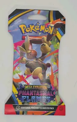 4 -Sleeved Pokemon TCG Phantasmal Flames Booster Pack Mega Evolution FREE SHIP.. - Image 5