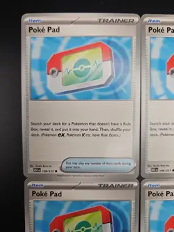 4x Poke Pad 198/217 Ascended Heroes Pokemon Trainer Play Set Of 4 - Image 5