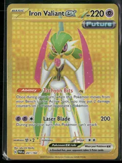 Iron Valiant ex 261/182 Hyper Rare Pokemon TCG Paradox Rift NM - Image 1