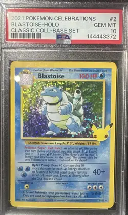 2021 Pokemon Celebrations Classic Coll Blastoise PSA 10 - Image 1