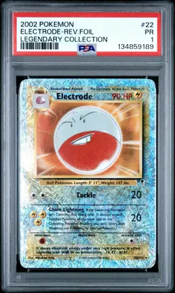 PSA 1 Electrode Legendary Collection Reverse Holo Foil #22 2002 Pokemon WoTC PR - Image 1