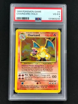 Pokemon 1999 Charizard Holo 4/102 PSA 4 - Image 1
