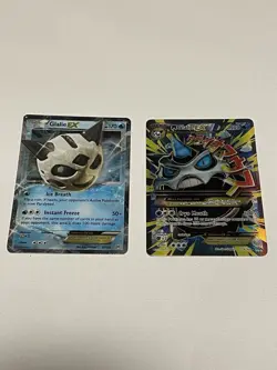MEGA Glalie EX and Glalie EX 2015 Pokemon Cards Great Condition - Image 1