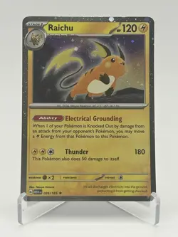 Raichu 26/165 Promo (Cosmo Holo) Pokemon Card - Image 1