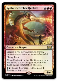 Realm-Scorcher Hellkite #145 (Foil) (NM) Wilds of Eldraine WOE Magic MTG - Image 1