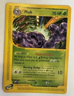 Muk 23/147 Aquapolis Pokemon Trading Card Game - Image 1