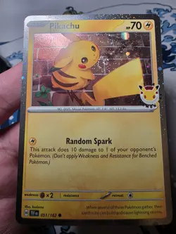 2026 Pokemon Day 30th Anniversary Pikachu 051 Stamped Promo w/ Swirl! 🌀 - Image 1