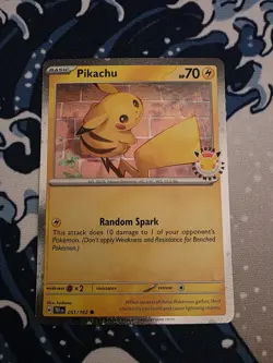 2026 Pokemon Day 30th Anniversary Pikachu 051 Stamped Promo w/ Swirl! 🌀 - Image 2